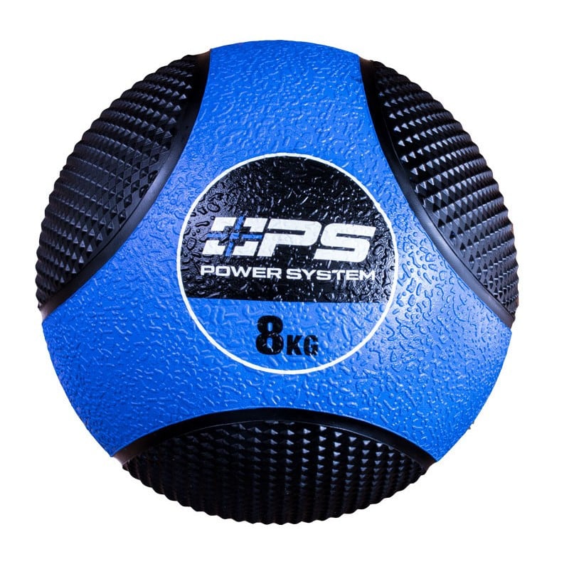 Медбол Power System PS-4138 Medicine Ball 8кг, Черный/Синий