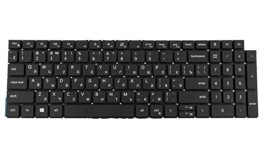 Клавиатура для ноутбука Dell Vostro 3510/3520 rus без фрейма Черный (181619)