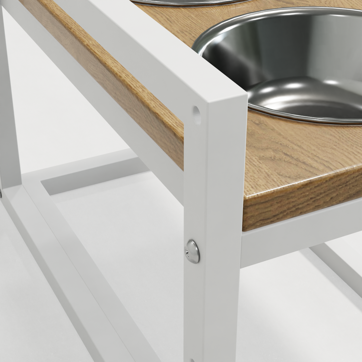 Миски на регульованій підставці для середніх собак Hollky Flex M 2х0,85 л (FM-422530-WHNT) - фото 3 Миски на регульованій підставці для середніх собак Hollky Flex M 2х0,85 л (FM-422530-WHNT) - фото 3