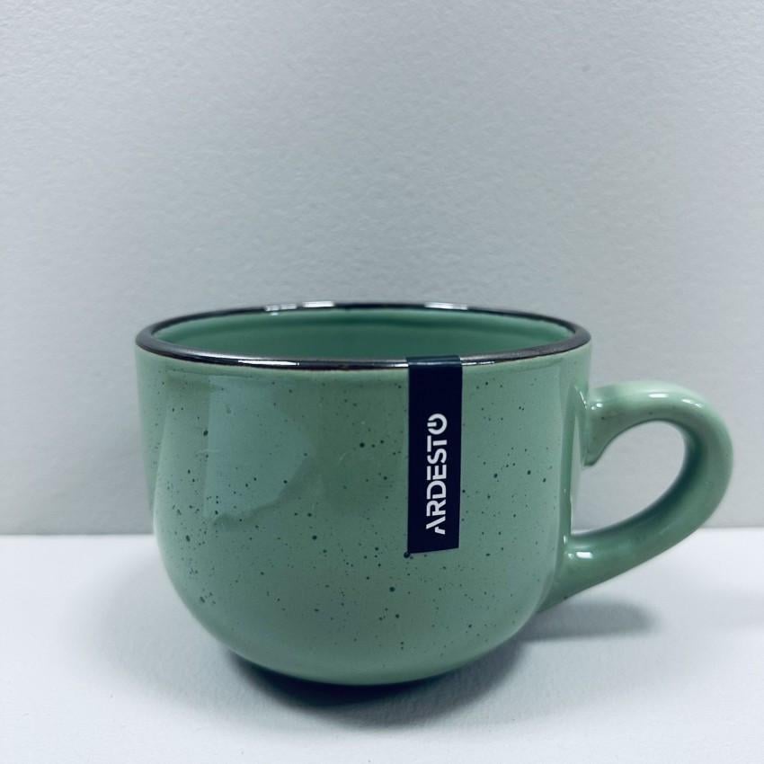 Чашка керамическая Ardesto AR2948GGC с Bagheria золотым ободком 480 мл Pastel Green
