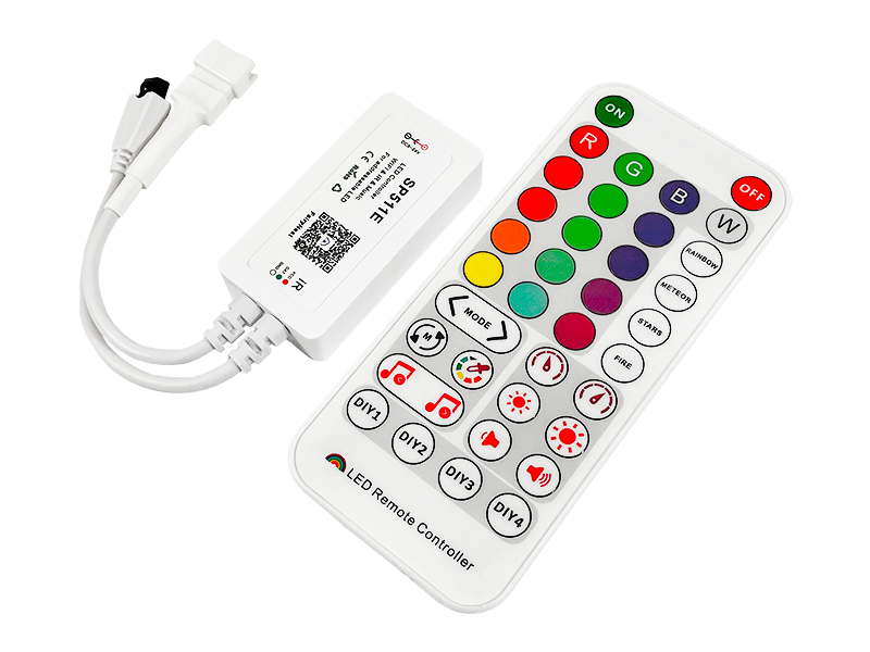 Розумний контролер SPI для світлодіодного неону RGBIC музичний SP511E Smart LED WI-FI 4 pin (7723)