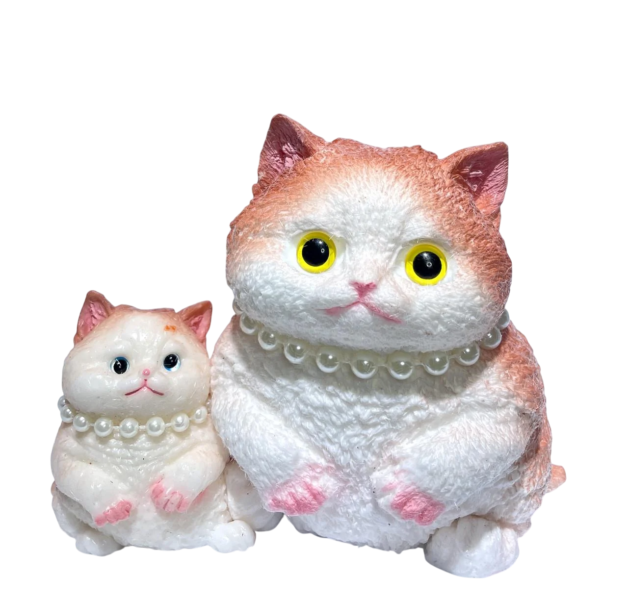 Сквіш Таба лапка Гігантські пухнасті котики з бусами