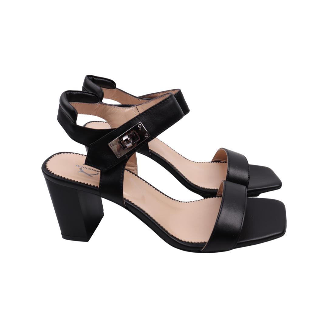 Босоножки женские Aquamarin из кожи р. 36 Черный (2096-22LB)