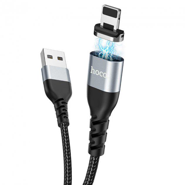 Кабель Hoco Lightning Traveller magnetic charging data cable U96 1,2 м Black (8b2c751d) - фото 5