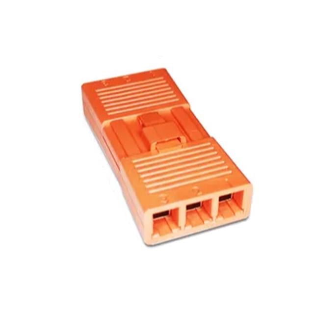 Клемма-коннектор проходная Tactix 0,5-1,3 мм2 12А 3х1-3х1 одинарная 42,5х19,9х8,2 мм Оранжевый (2078A-3P)