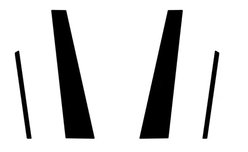 Накладки на стійки дверей Volkswagen Jetta 2011-2018 4 шт. Чорний глянець (27985901)