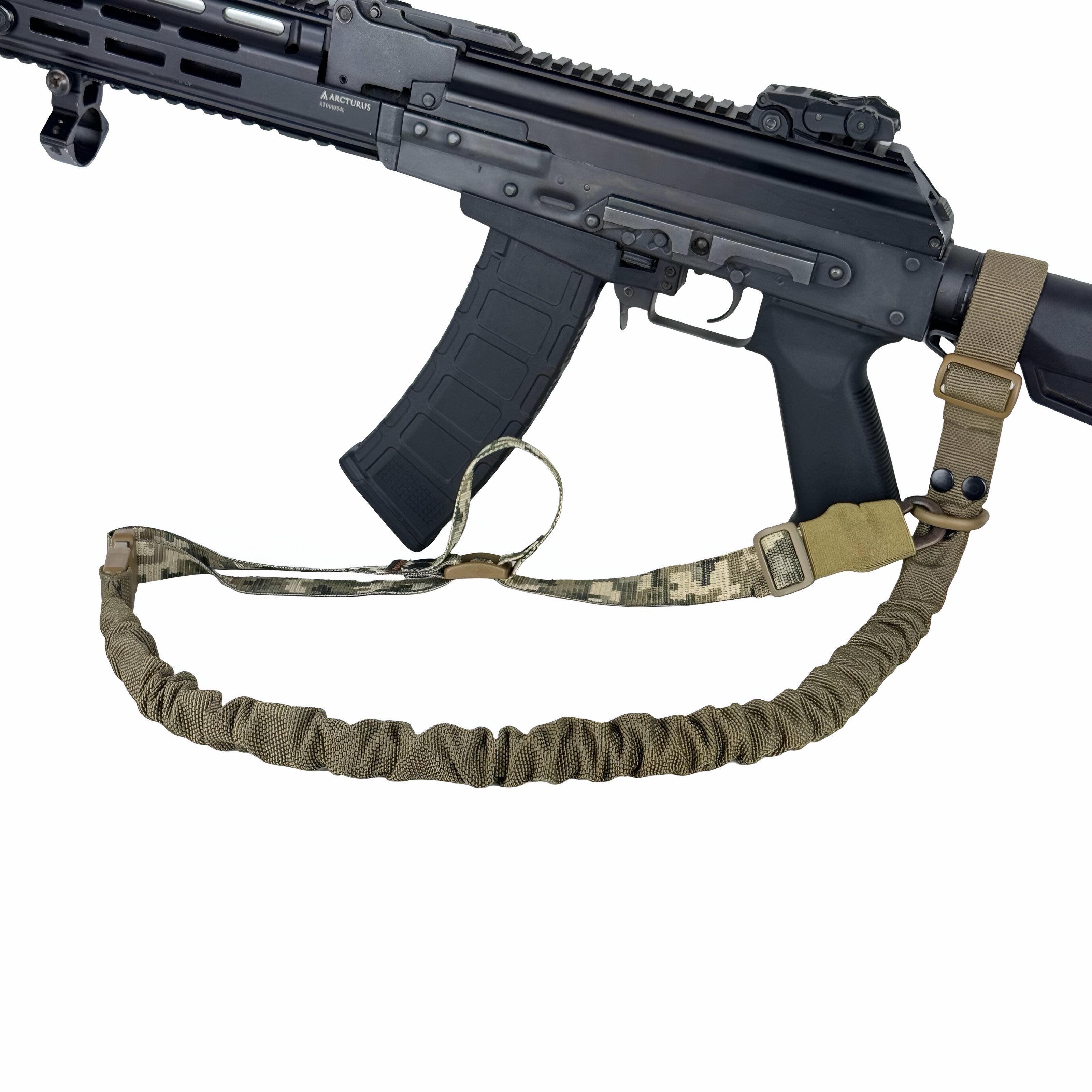 Ремень оружейный одно/двухточечный эластичный Ragnarok FORSETI Пиксель - фото 3