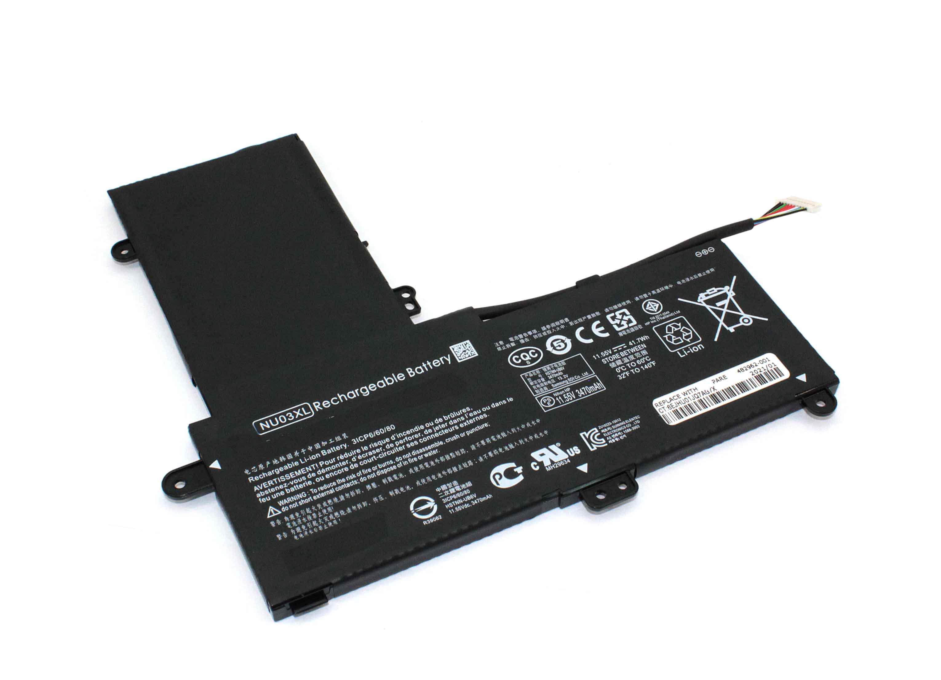 Аккумулятор для ноутбука HP HSTNN-UB6 V Pavilion X360 11-U000 11,55 V 3470 mAh (079102)