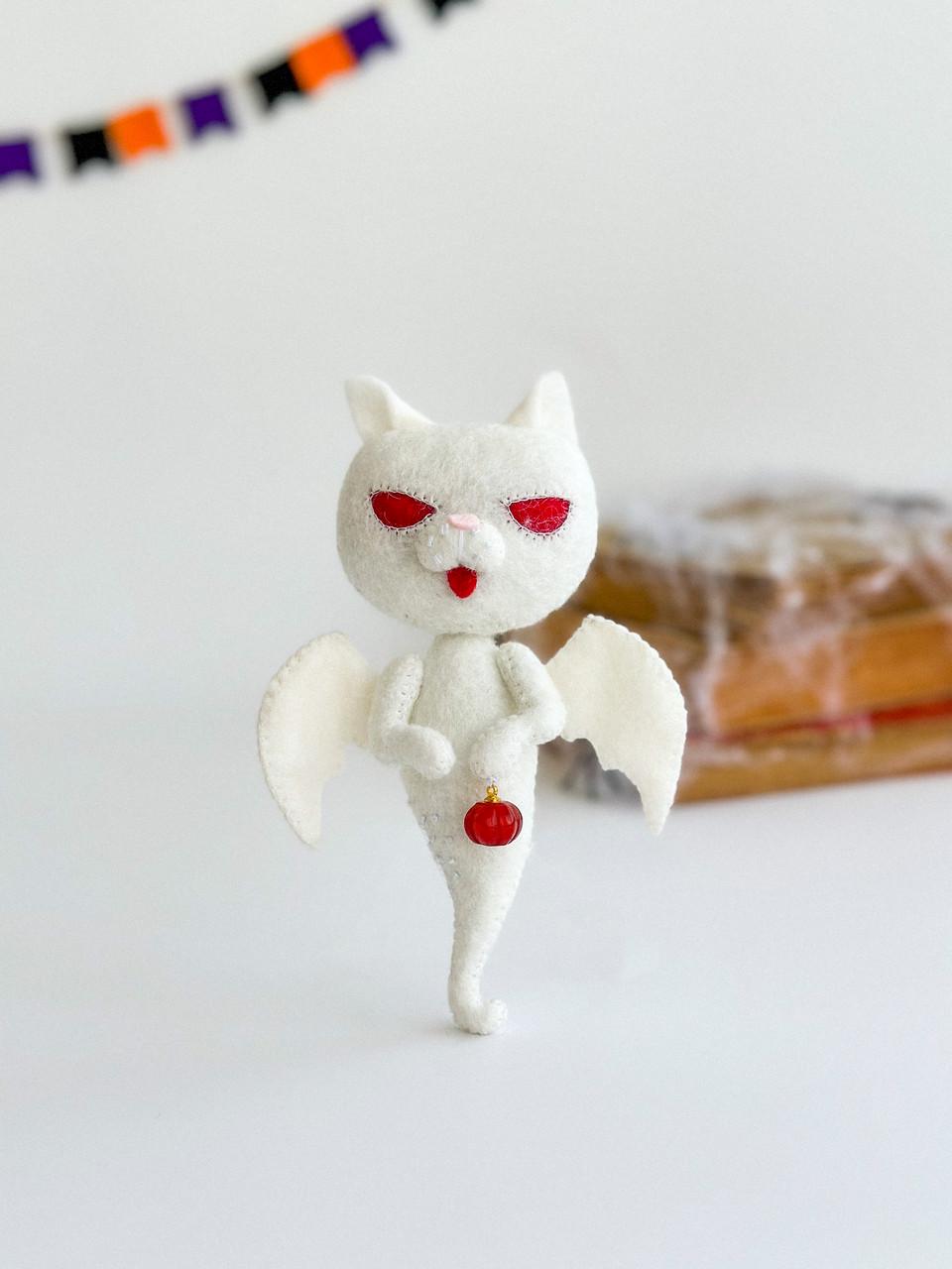 Игрушка Кот-призрак с тыквой (29528484)