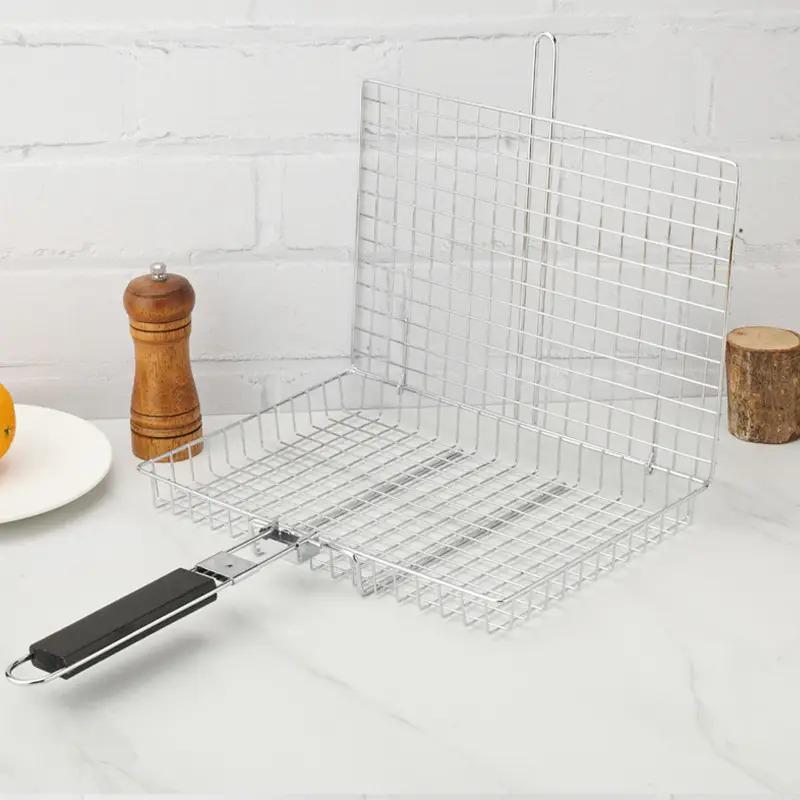 Решітка для гриля із нержавіючої сталі для овочів та мяса 32х46,5 см (25107271) - фото 2