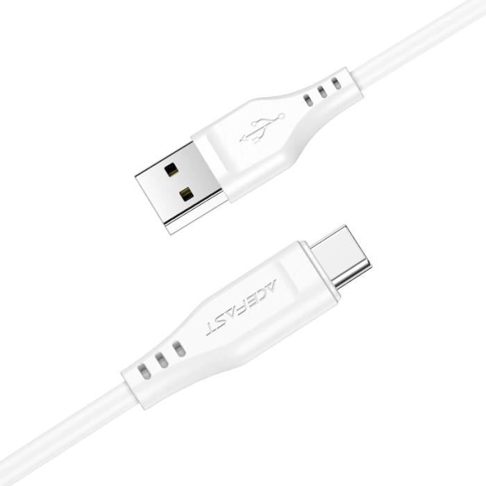 Кабель Acefast C3-04 USB 2.0 USB-A to USB-C 1,2 м 3A White (6974316280873) - фото 2 Кабель Acefast C3-04 USB 2.0 USB-A to USB-C 1,2 м 3A White (6974316280873) - фото 2