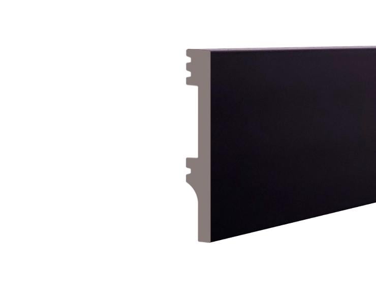 Плинтус дюрополимерный 10х80 мм Черный (8010Р-5004-4)
