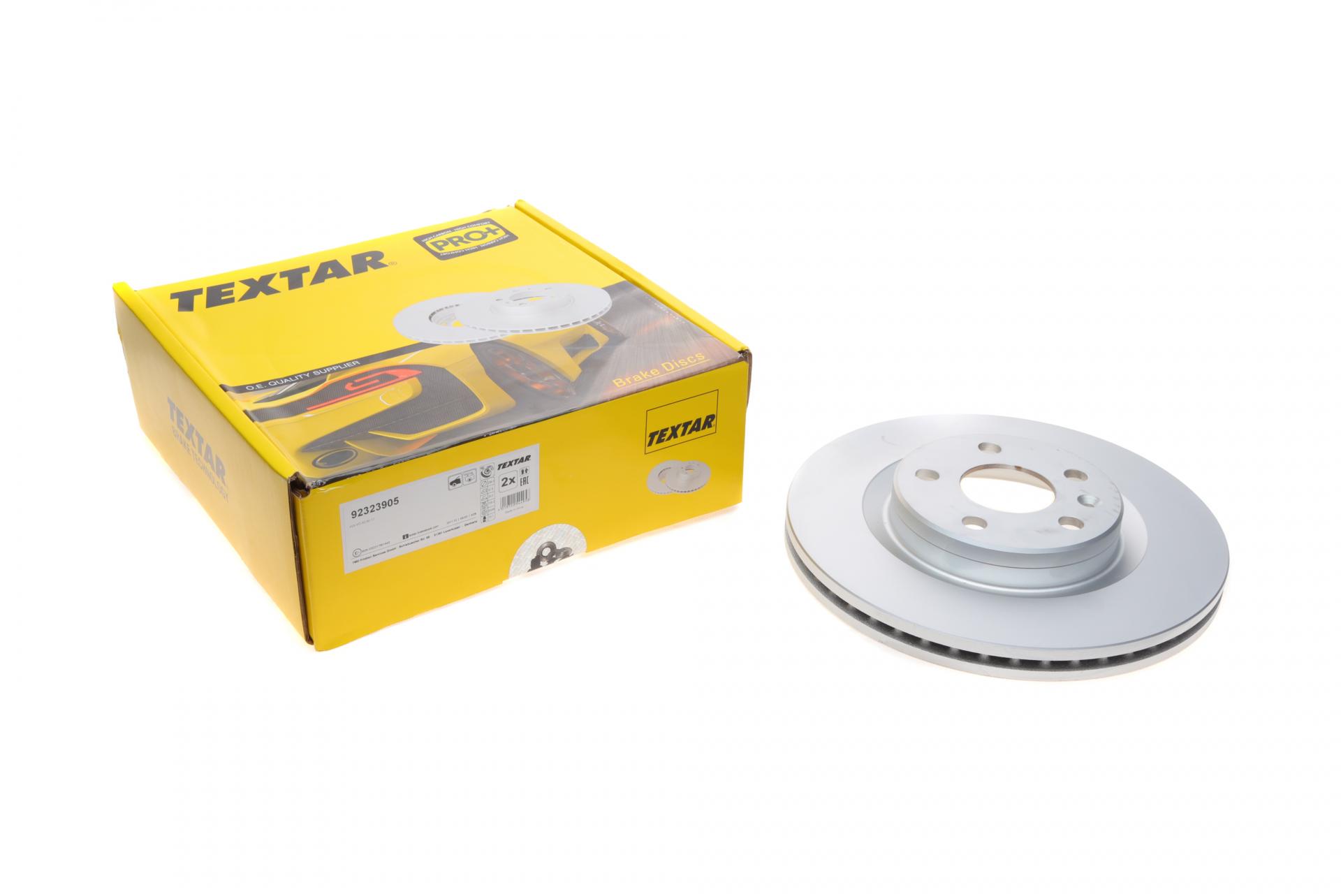 Диск тормозной передний TEXTAR PRO для Volvo XC40 2.0 17-296x25 мм (92323905)