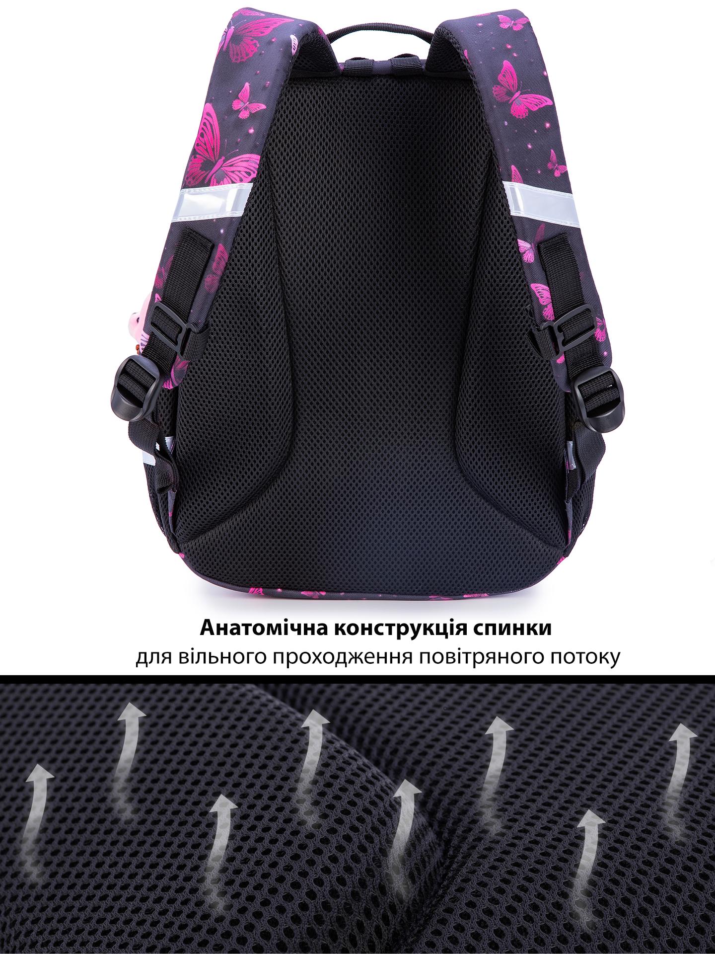 Рюкзак в 1 клас для дівчинки School Standard Котик з ортопедичною спинкою 38х28х16 см (160-3) - фото 4 Рюкзак в 1 клас для дівчинки School Standard Котик з ортопедичною спинкою 38х28х16 см (160-3) - фото 4