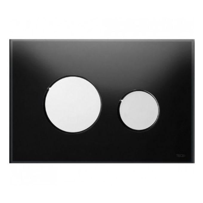 Панель смыва для унитаза TECE loop двойное стекло Черный/Хром глянцевый (9240656)