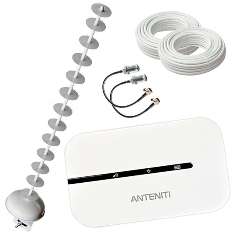 Комплект 4G Wi-Fi з акумуляторною батареєю 4500 mAh/роутер ANTENITI E-5576/антена МІМО 20 Дб (045)