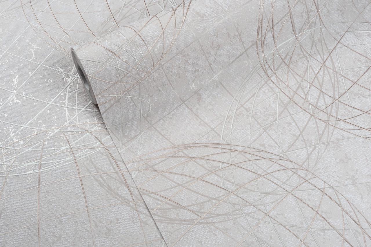 Обои флизелиновые Vinil Sphere ДХС-1584 вспененный винил LS 1,06х10,05 м Холодно-бежевый