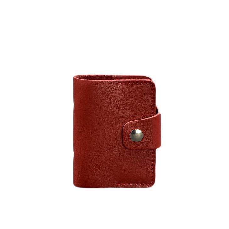 Кард-кейс женский кожаный 7.1 Книжечка Красный (A-027778)