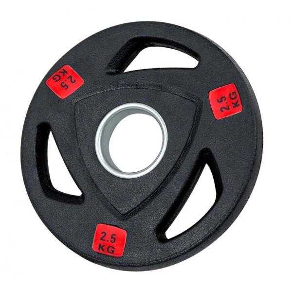 Диск олимпийский обрезиненный Generation Fitness RCP18 2,5 кг Черный (23715555)