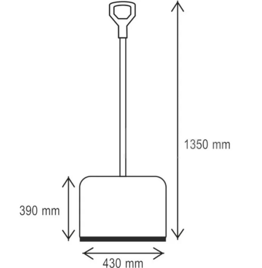 Лопата для чищення снігу Maan з держаком 375х470x1350 мм (20546) - фото 4