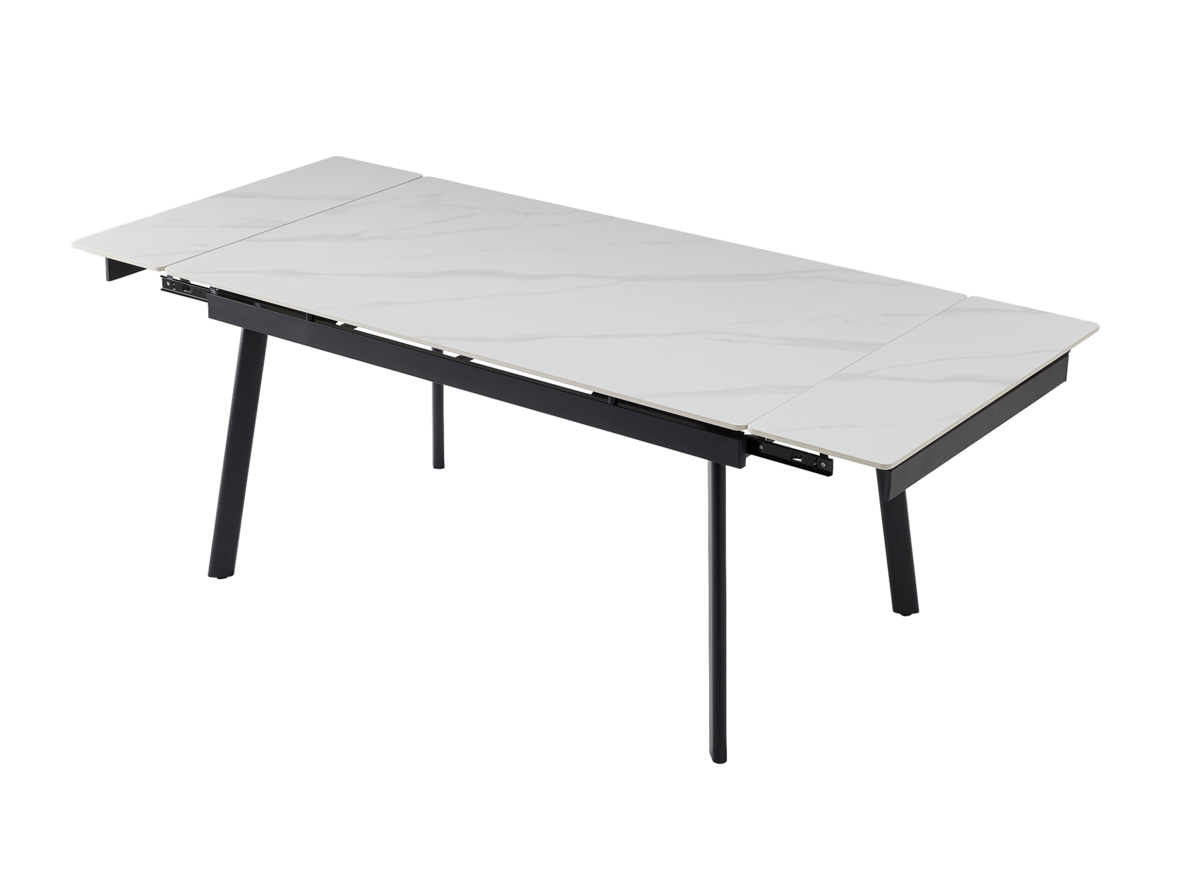 Стіл обідній розсувний Vetro Mebel 1500- 2100x900x760 мм Білий мармур/Чорний (TМ-98) - фото 5 Стіл обідній розсувний Vetro Mebel 1500- 2100x900x760 мм Білий мармур/Чорний (TМ-98) - фото 5