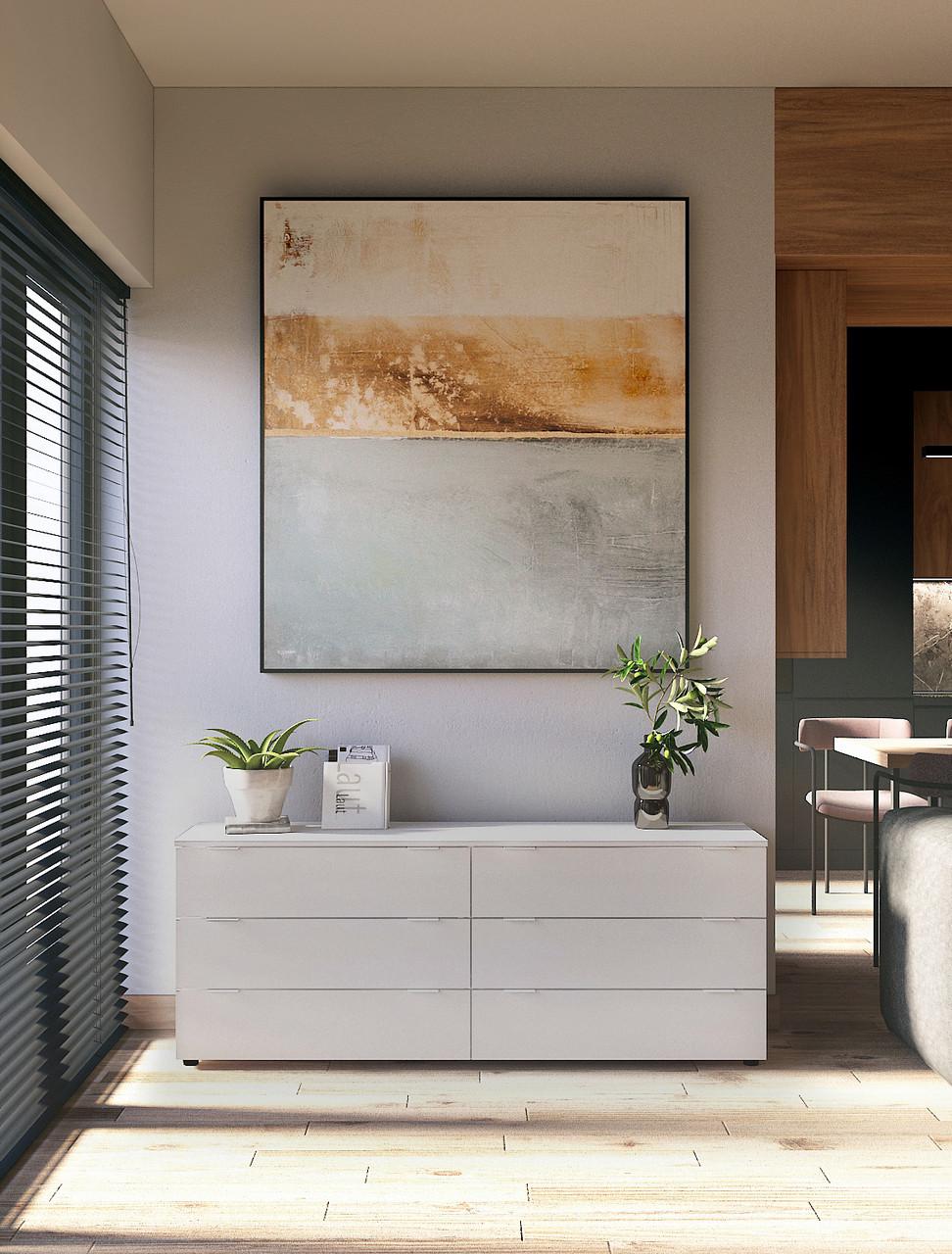 Комод Doros Рон 9 DRS-011777 6 ящиков 160х38х62 см Белый (41516175) - фото 2 Комод Doros Рон 9 DRS-011777 6 ящиков 160х38х62 см Белый (41516175) - фото 2