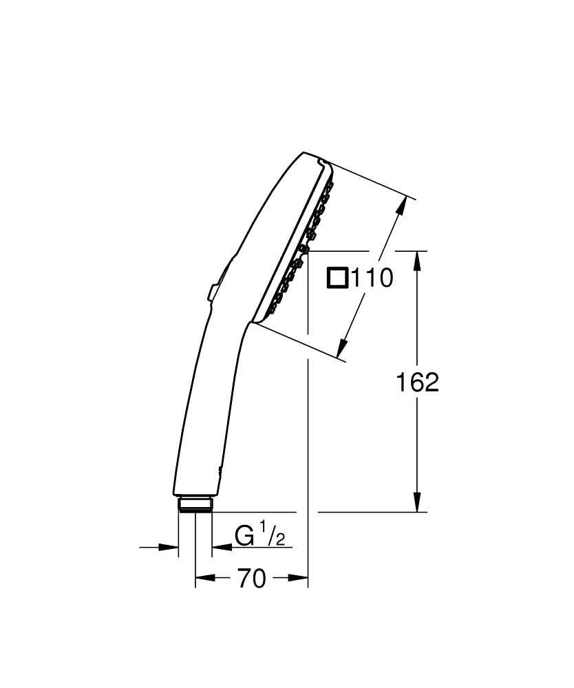 Душова лійка Grohe Tempesta 26746003 багаторежимна 110 мм Хром (217742) - фото 6