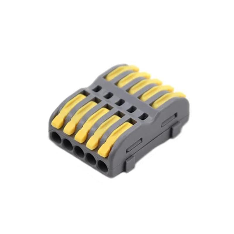 Клемма проходная Tactix 0,5-4 мм2 32А 1-9 одинарная 39,3х28х14,5 мм Желтый (BP425)