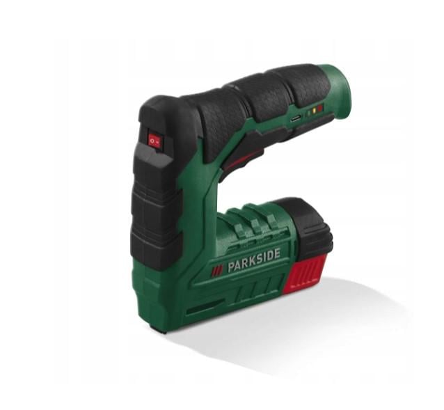 Степлер аккумуляторный PARKSIDE со скобами и гвоздями PAT 4 D6/4 В