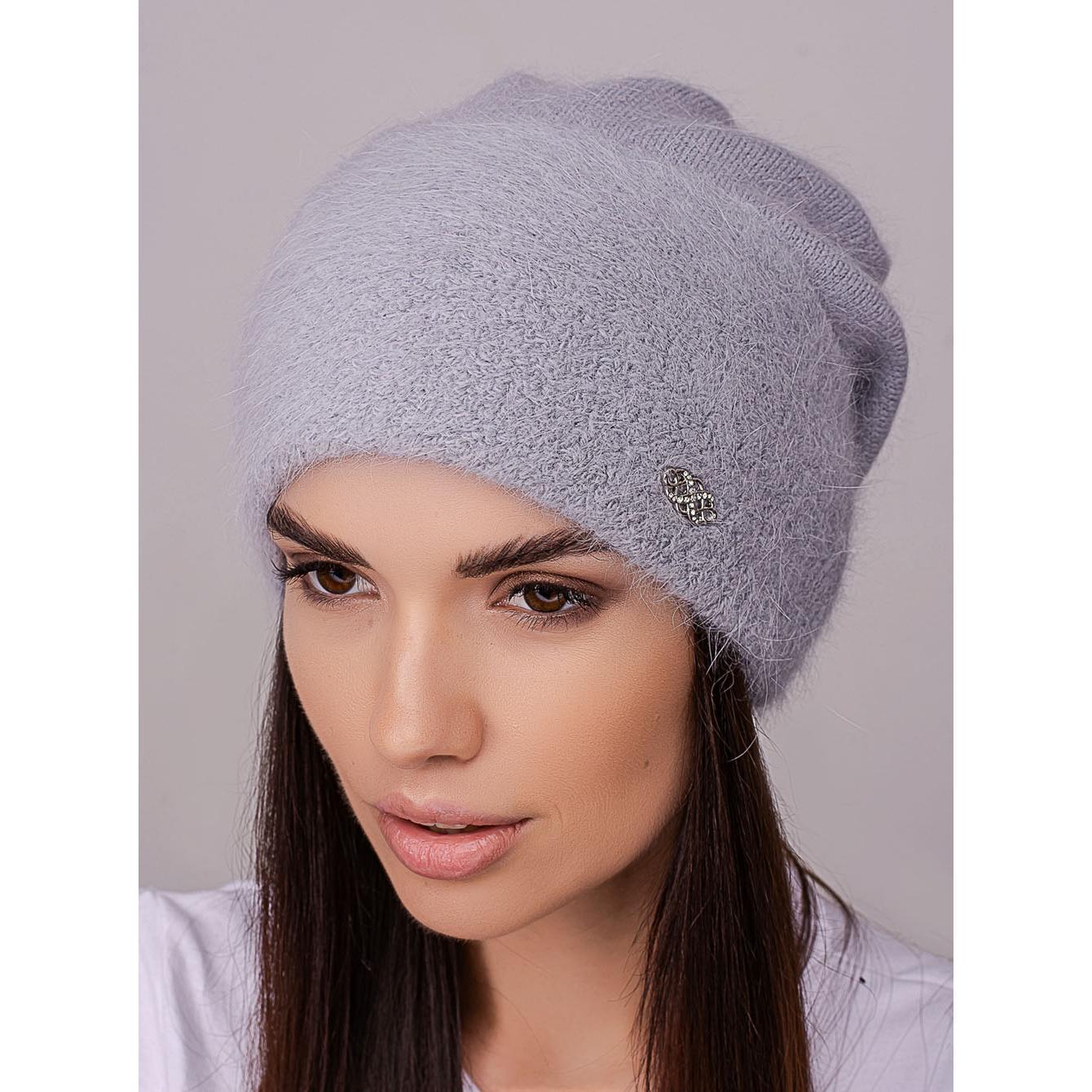 Шапка женская Leks АФИНА ангорная двойная с отворотом сзади сцепленная one size Металл (251392) - фото 1 Шапка женская Leks АФИНА ангорная двойная с отворотом сзади сцепленная one size Металл (251392) - фото 1