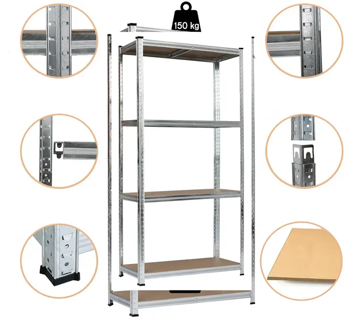 Стеллаж металлический 4 полки 180х90х40 см Серый - фото 2 Стеллаж металлический 4 полки 180х90х40 см Серый - фото 2