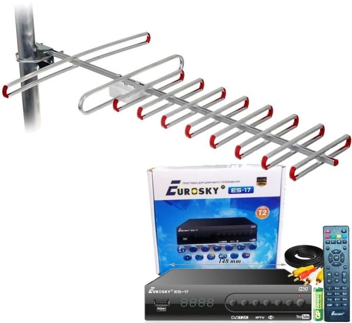 Тюнер Eurosky ES-17/антенна наружная SUPER 8