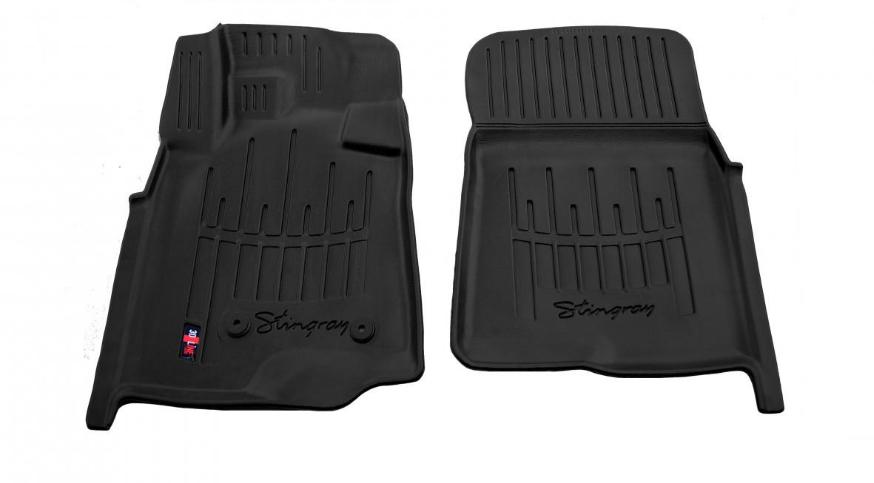 Килимки гумові Stingray для Mitsubishi Pajero Wagon IV V80 2006- з бортом 2 шт. (5013032)