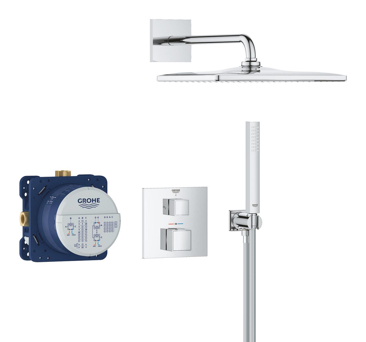 Душова система Grohe Grohtherm Cube прихованого монтажу (34868000) - фото 5 Душова система Grohe Grohtherm Cube прихованого монтажу (34868000) - фото 5