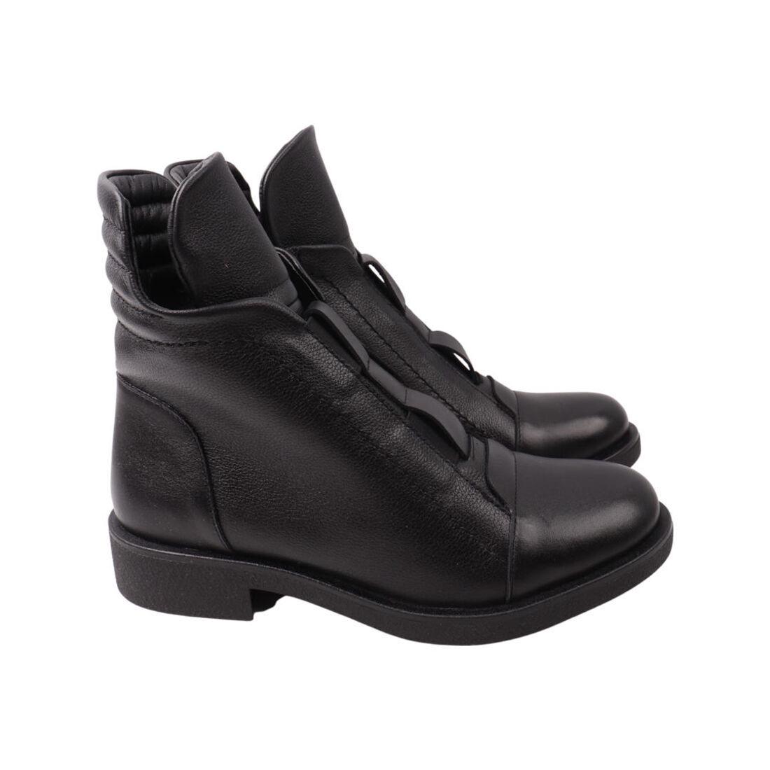 Ботинки женские Grossi из кожи р. 40 Черный (231-22ZHC)
