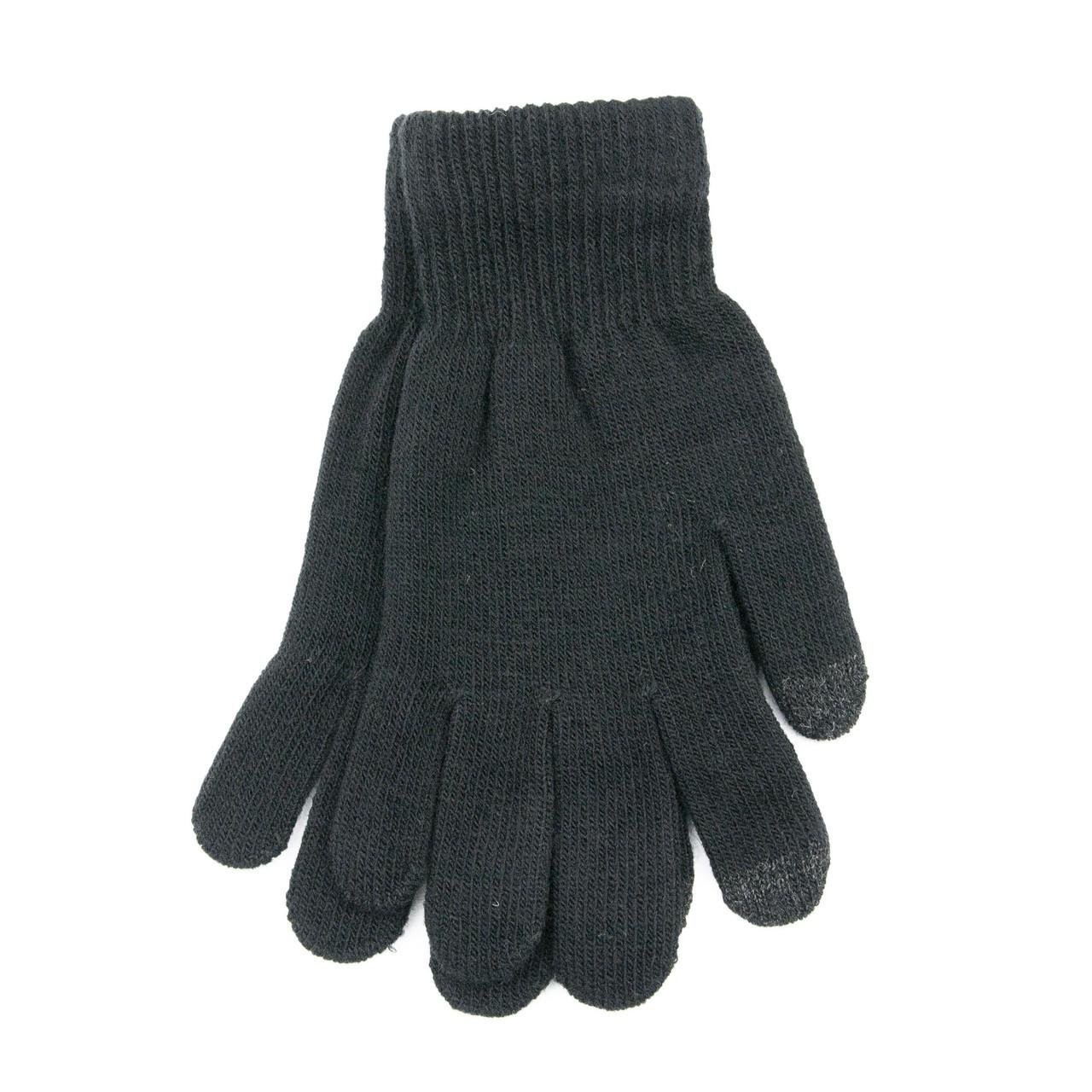 Рукавиці підліткові зимові із сенсорними пальцями від 12 років Чорний (23-3-14)