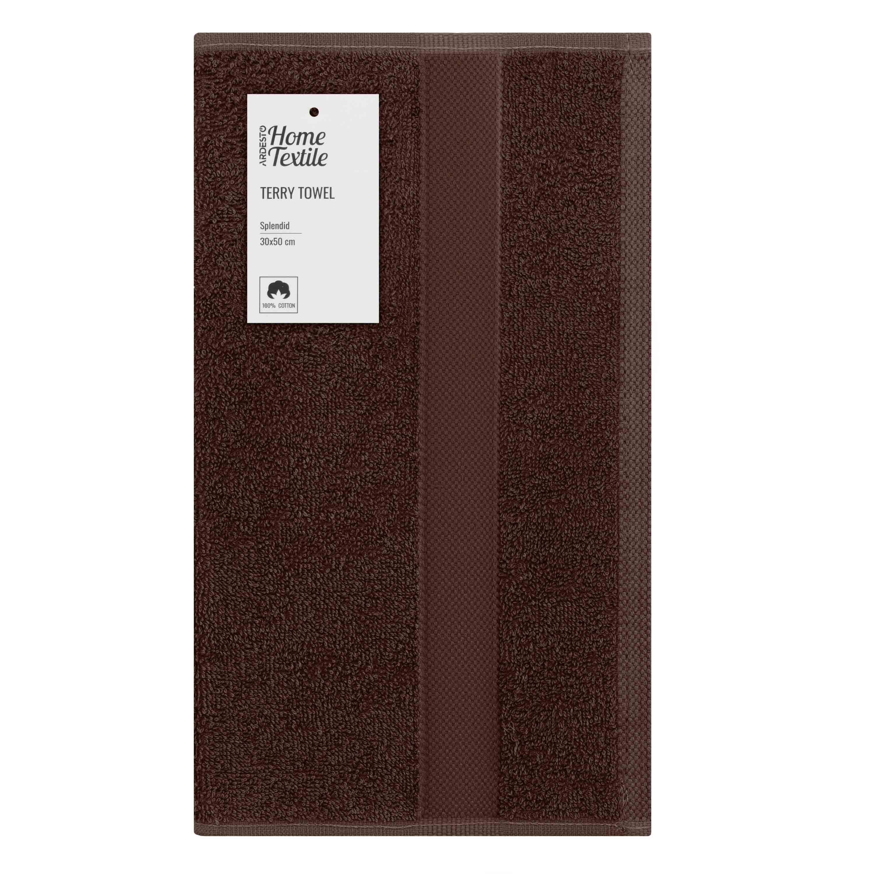 Полотенце махровое Ardesto Splendid 30х50 см Коричневый (ART2330BR)