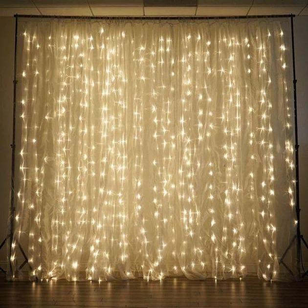 Гирлянда штора светодиодная UKC RD-083 Водопад 240 LED 2x2 м White (784779828) Гирлянда штора светодиодная UKC RD-083 Водопад 240 LED 2x2 м White (784779828)