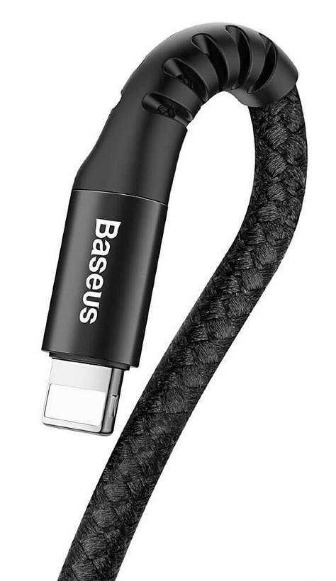 Кабель для зарядки телефона/смартфона Baseus USB-Lightning 1 м 2 А Спіраль Чорний (CALSR-01) - фото 2