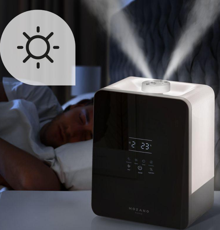 Зволожувач повітря Mozano Smart Aqua Care+ 6 л функція теплого пару гігростат AGD/NAW/04#BIA (2330378546) - фото 7