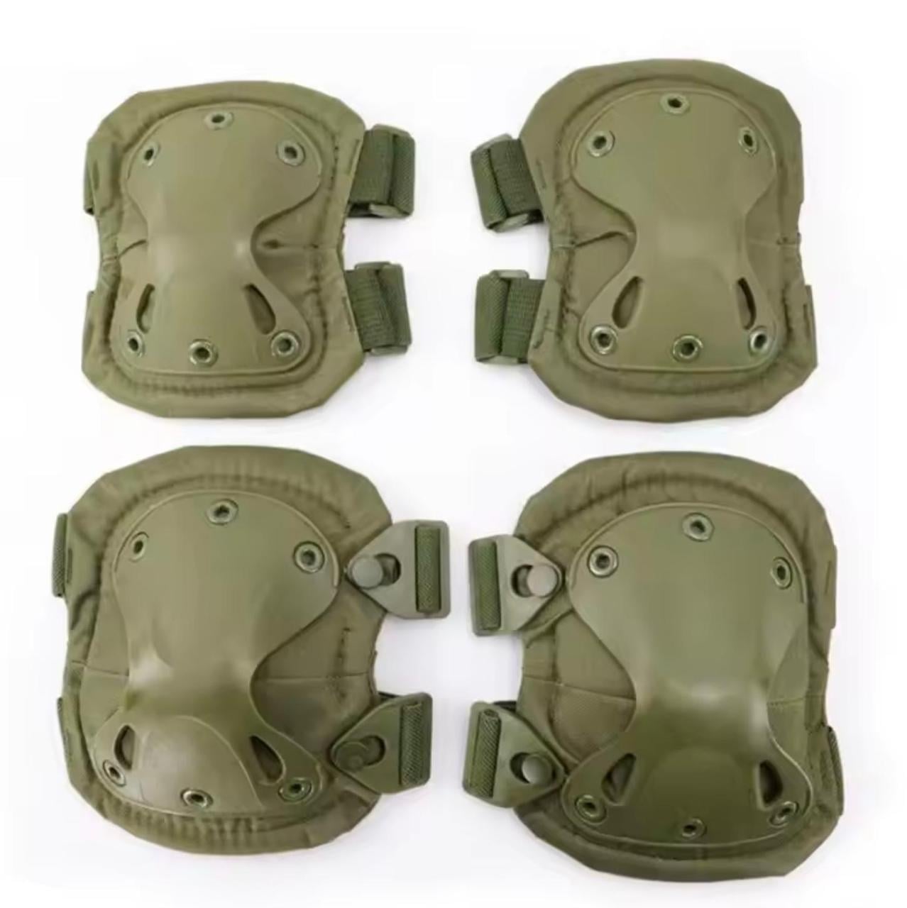 Комплект тактической защиты налокотники и наколенники Tactical Protective Gear Set 2+2 шт. Олива
