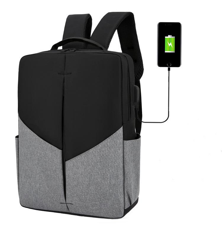 Рюкзак протиударний для ноутбука 15,6" 3в1 Чорний/Сірий (IBN032BS) - фото 4