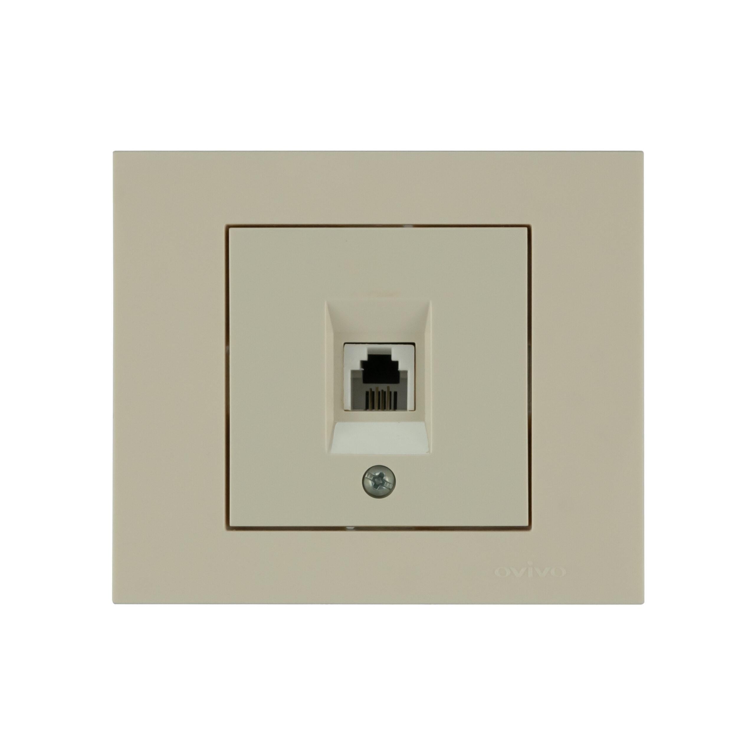 Розетка ТФ GRANO Кремовый (400-020300-221)