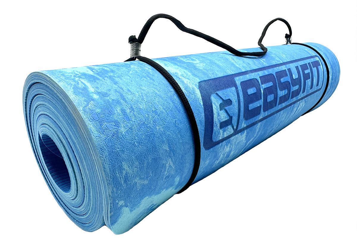 Килимок для йоги та фітнесу EasyFit PER Premium Mat з чохлом 8 мм Синій (EF-1930s-1-BL) - фото 3 Килимок для йоги та фітнесу EasyFit PER Premium Mat з чохлом 8 мм Синій (EF-1930s-1-BL) - фото 3
