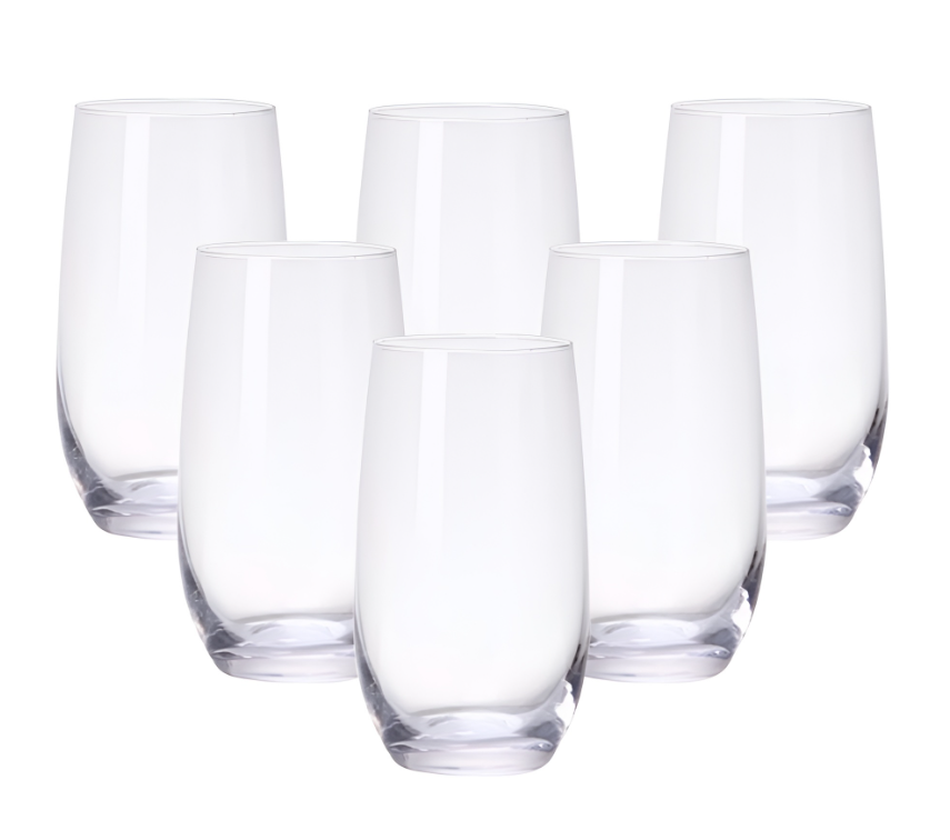 Набір склянок Deli Glass високих 6 шт. по 360 мл Прозорий