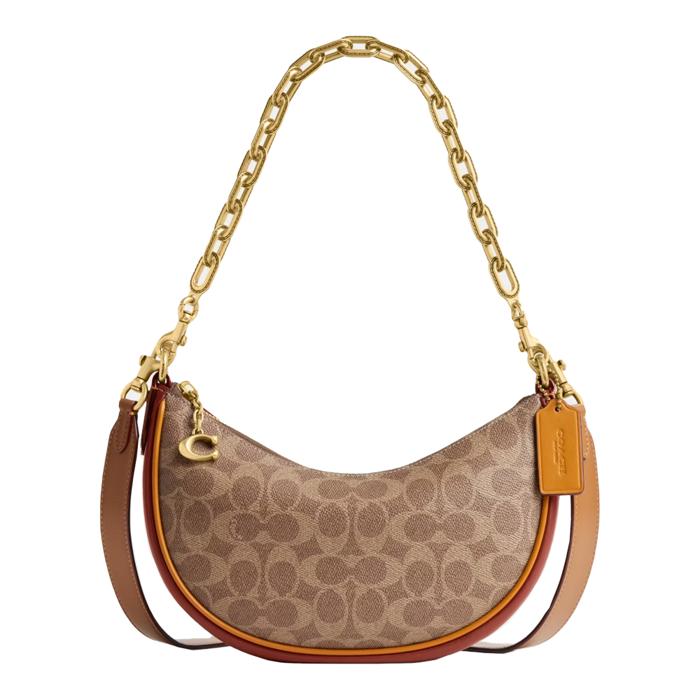 Сумка женская Coach Mira Shoulder Bag In Signature Canvas Brass/Tan/Rust (CH29)