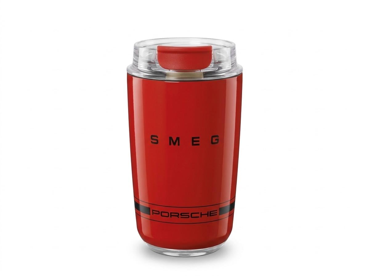 Термокружка SMEG Porsche з кришкою для пиття 320 мл Червоний (3224417905)