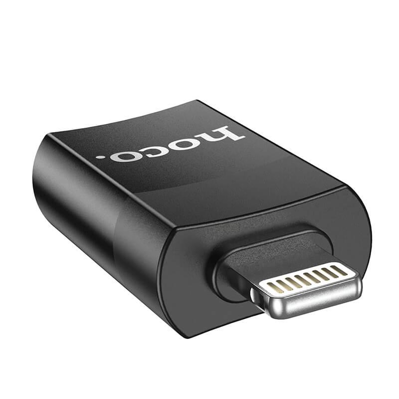 Перехідник Hoco Lightning USB Adapter UA17 Black (9822675) - фото 3