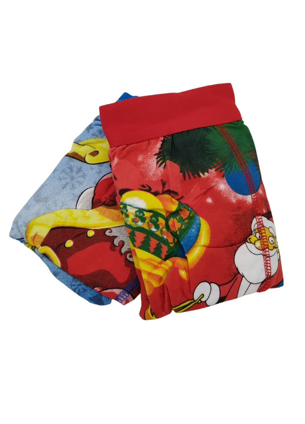 Набор мужских трусов боксерок Новый Год №3 3XL 2 шт. Красный (351-56)