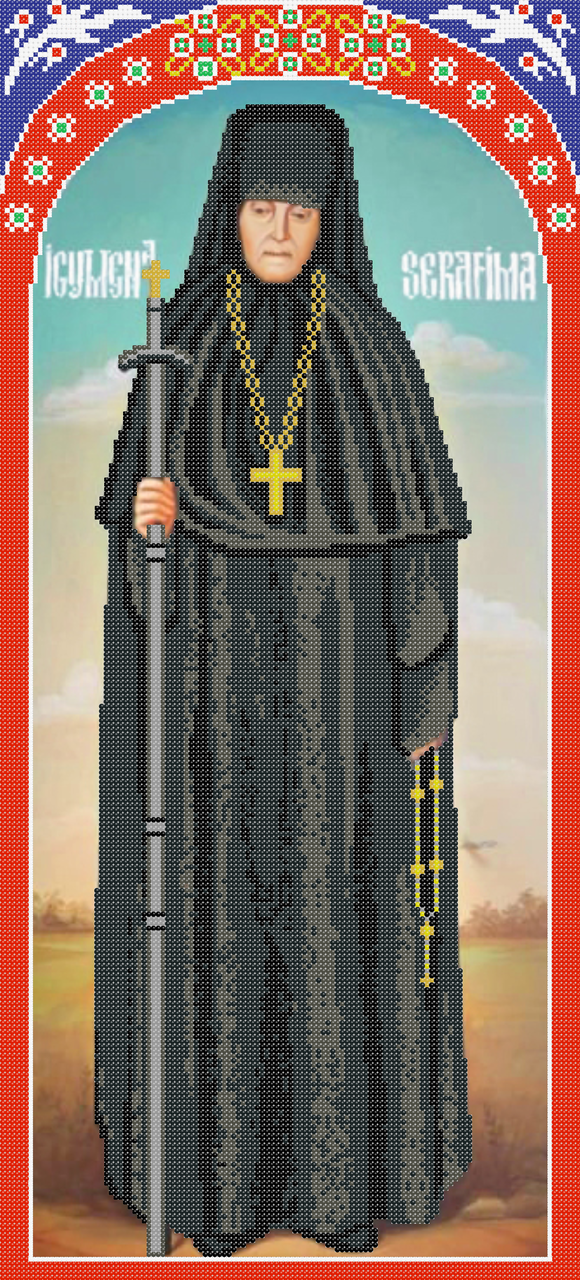 Схема для вышивки бисером Святая Серафима (1242897550)